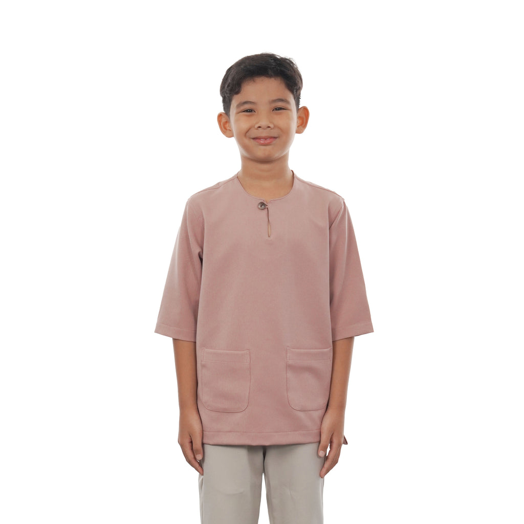 KIDS SET: IESA KURTA TELUK BELANGA + AURA ABAYA (PRINTED) BY GOTHOBE | SARA