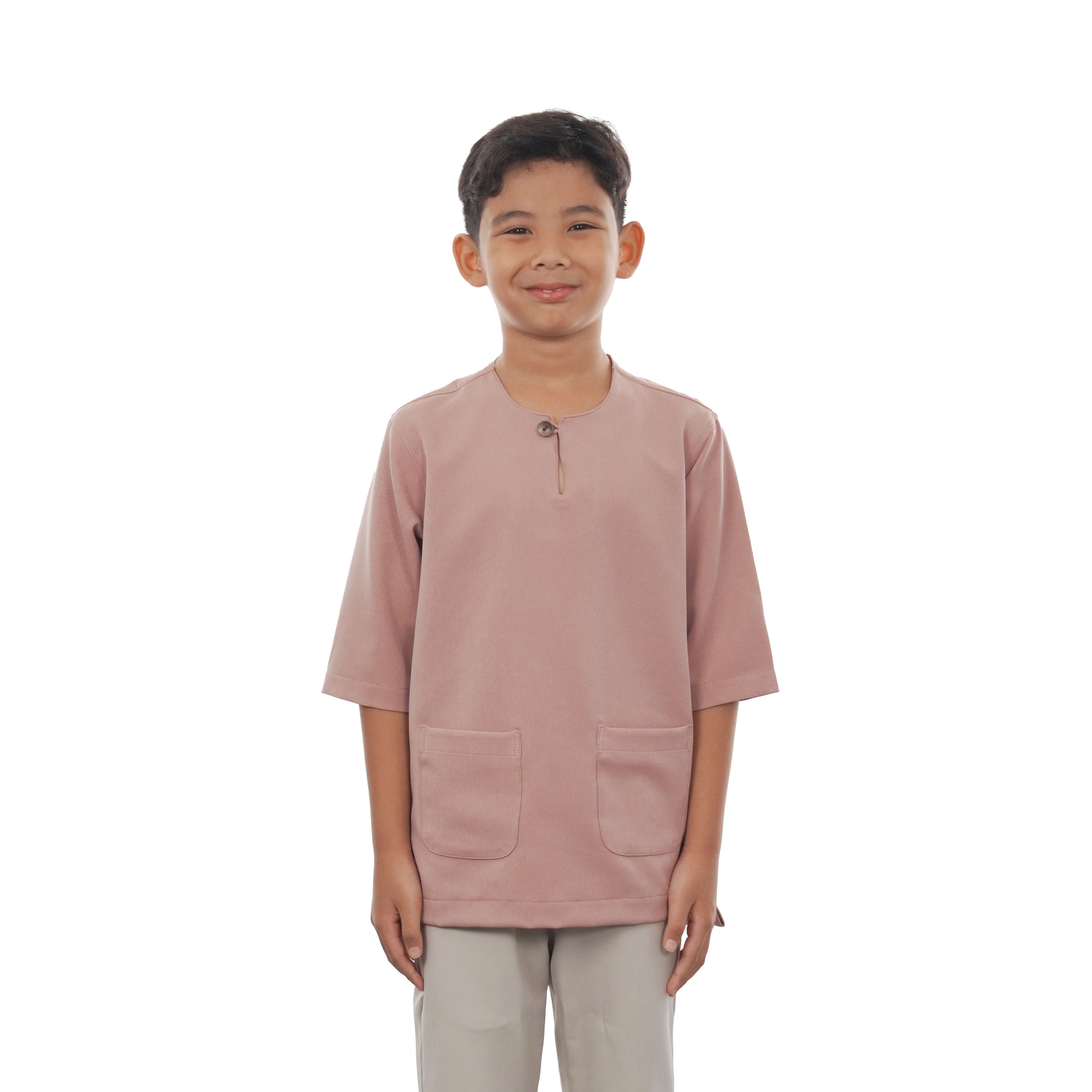 KIDS SET: IESA KURTA TELUK BELANGA + AURA ABAYA (PRINTED) BY GOTHOBE | SARA