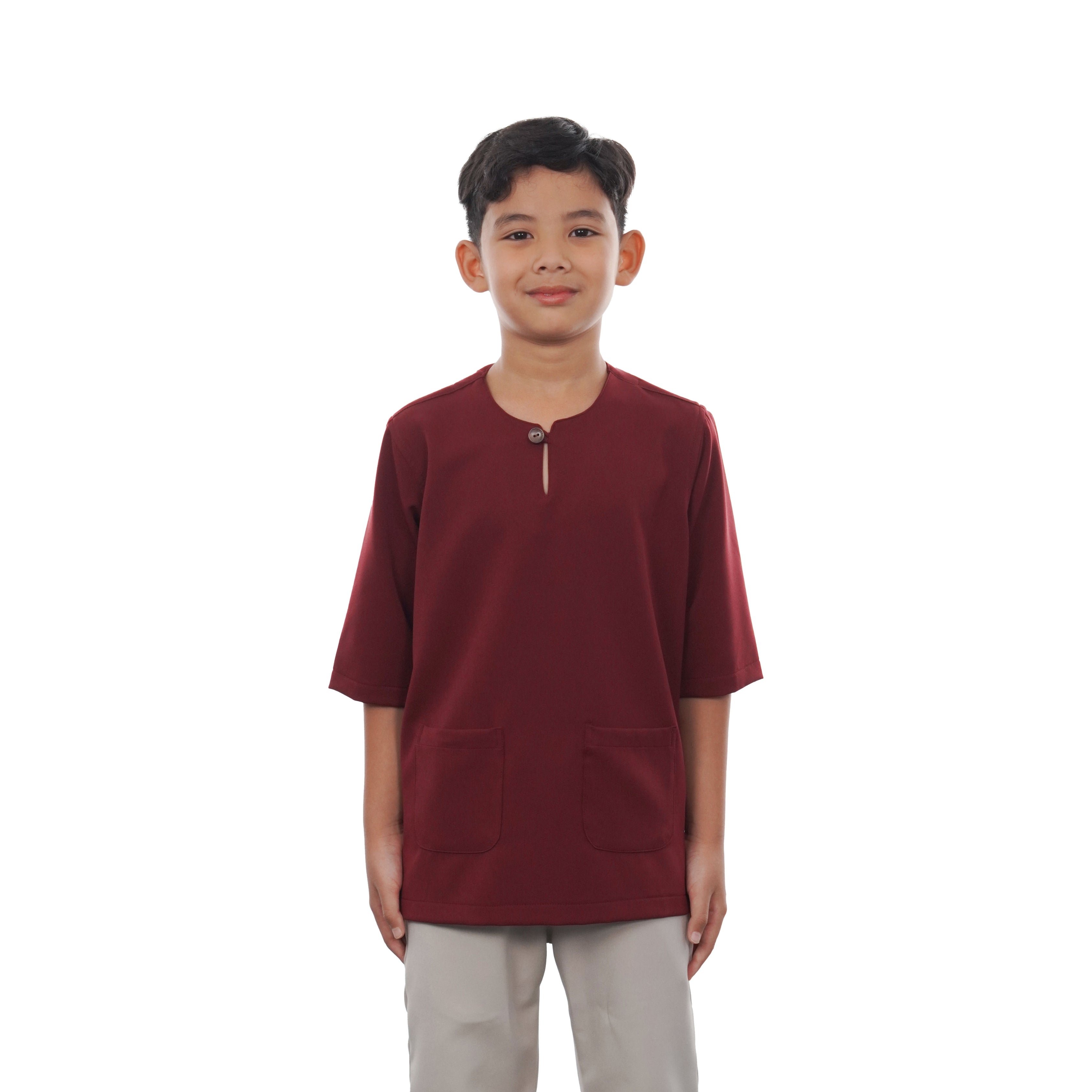 KIDS SET: IESA KURTA TELUK BELANGA + AURA ABAYA (PRINTED) BY GOTHOBE | SARA