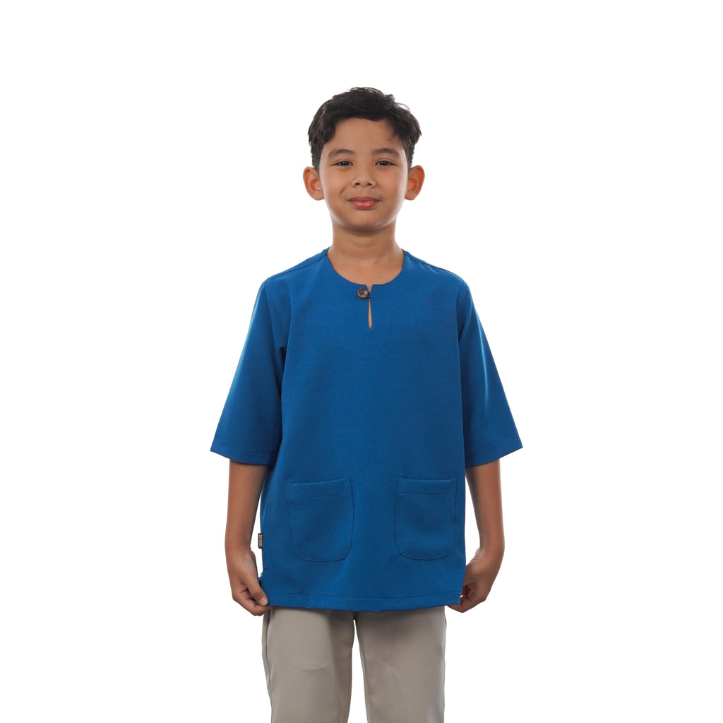 KIDS SET: IESA KURTA TELUK BELANGA + AURA ABAYA (PRINTED) BY GOTHOBE | SARA