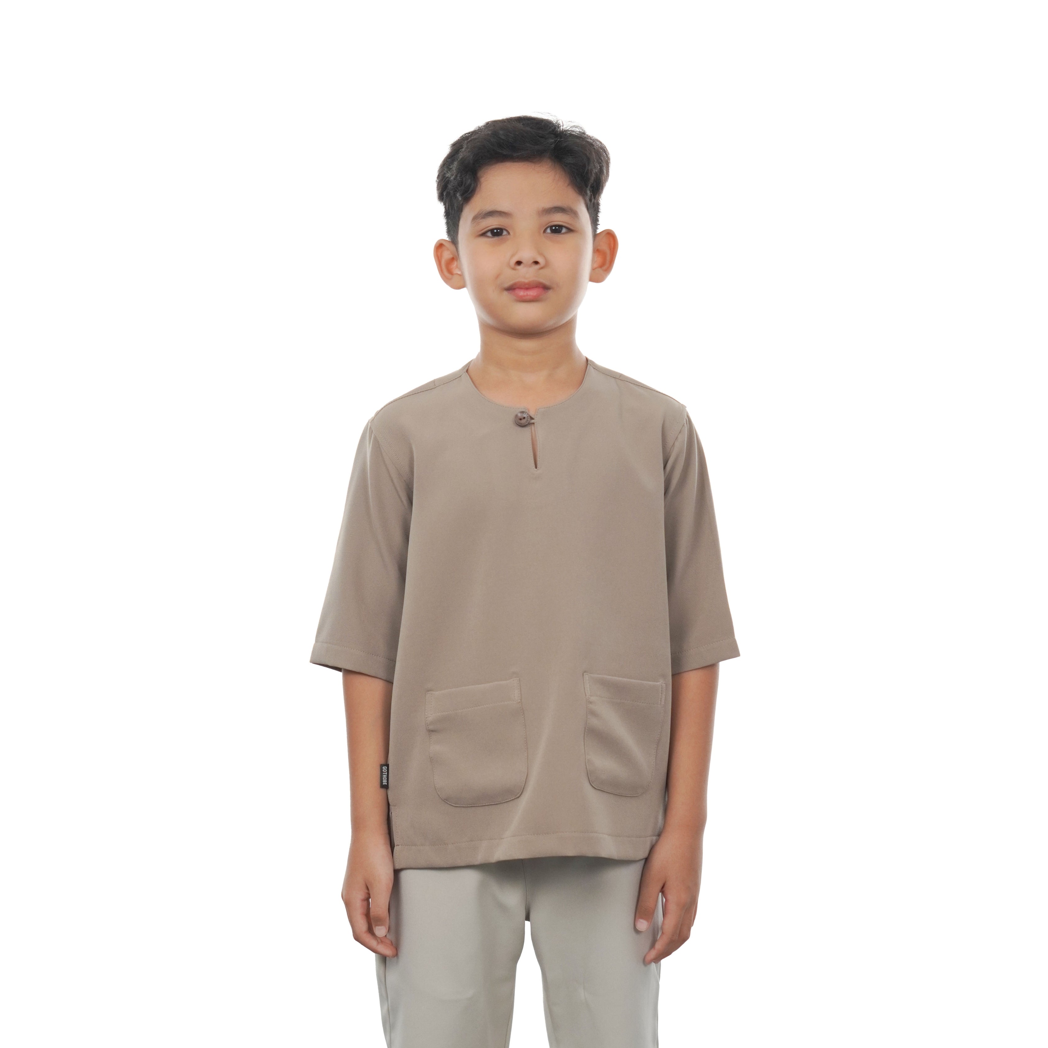 KIDS SET: IESA KURTA TELUK BELANGA + AURA ABAYA (PRINTED) BY GOTHOBE | SARA