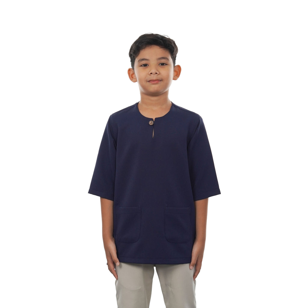 KIDS SET: IESA KURTA TELUK BELANGA + AURA ABAYA (PRINTED) BY GOTHOBE | SARA