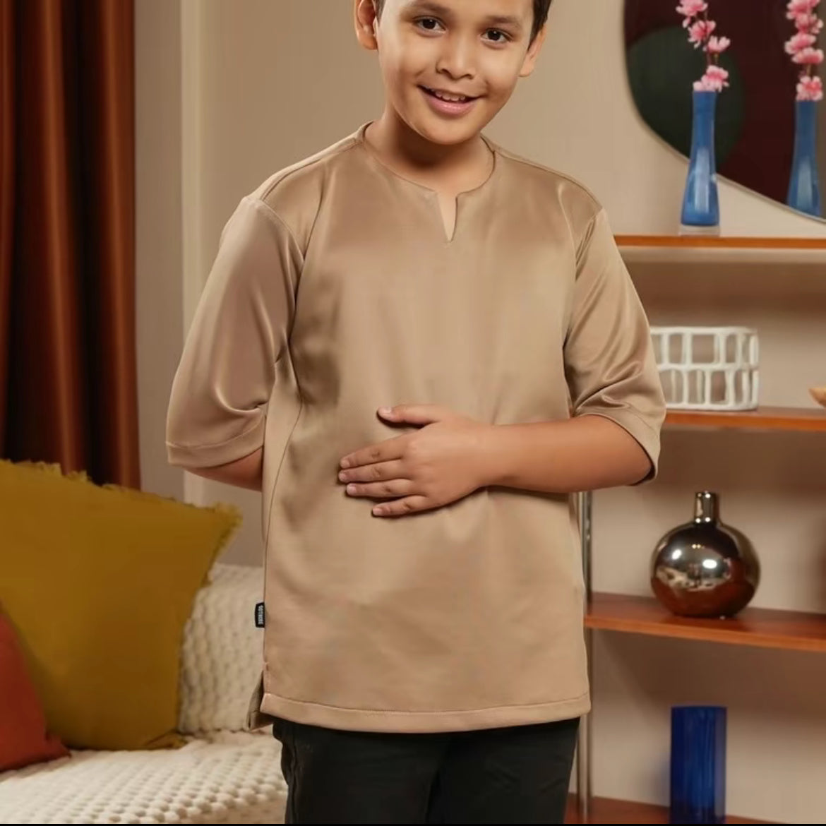 KIDS CASUAL KURTA (IRONLESS)